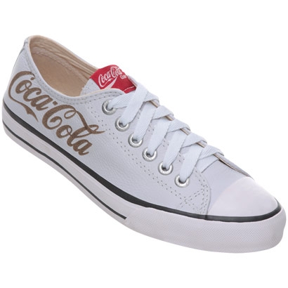 tenis coca cola feminino branco couro